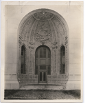 Exterior niche G, "Gifts of the Air," at the Oakland Municipal Auditorium, circa 1914