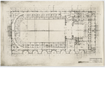 Second floor plan for the Oakland Municipal Auditorium, circa 1913