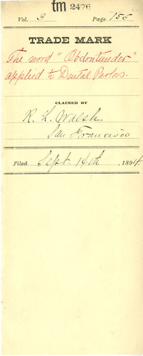 Old Series Trademark No. 2476