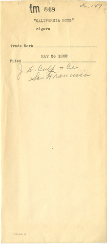 Old Series Trademark No. 0848