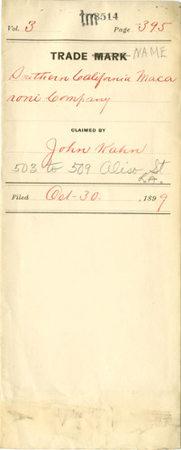 Old Series Trademark No. 3513