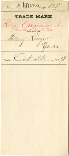 Old Series Trademark No. 1765