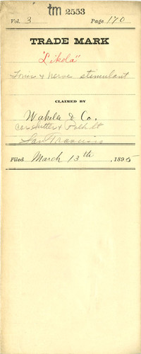 Old Series Trademark No. 2553