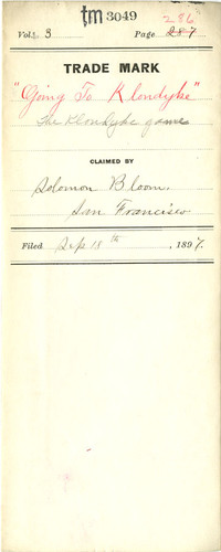 Old Series Trademark No. 3049