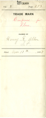 Old Series Trademark No. 3089