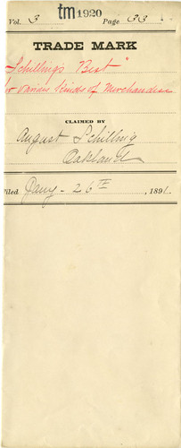 Old Series Trademark No. 1920