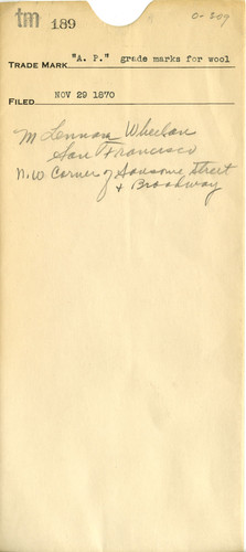 Old Series Trademark No. 0189