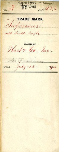 Old Series Trademark No. 3704