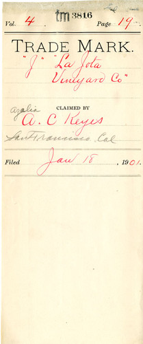 Old Series Trademark No. 3816