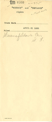 Old Series Trademark No. 1262