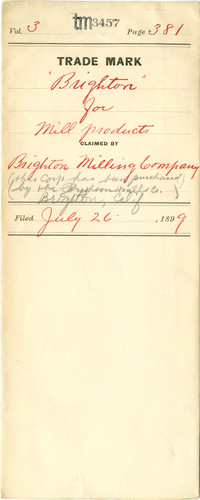 Old Series Trademark No. 3457