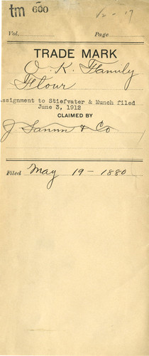 Old Series Trademark No. 0600