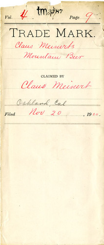Old Series Trademark No. 3787