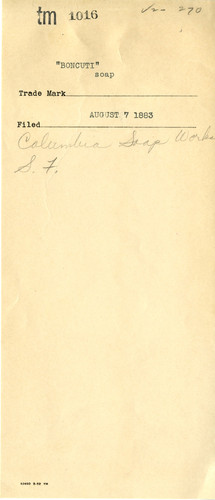 Old Series Trademark No. 1016