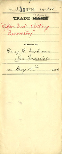 Old Series Trademark No. 2776