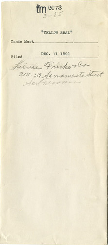 Old Series Trademark No. 2073