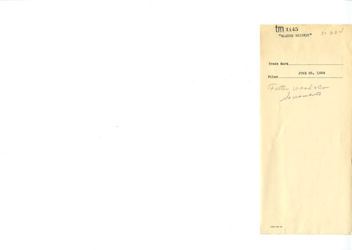 Old Series Trademark No. 1145