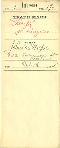 Old Series Trademark No. 2654