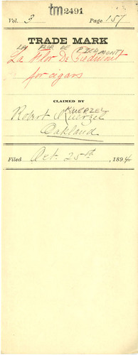 Old Series Trademark No. 2491