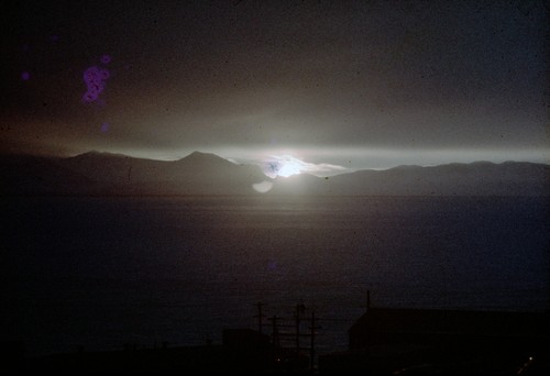 Sunset noon. Antarctica