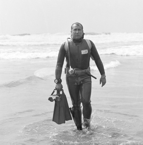 James Ronald Stewart in his scuba gear