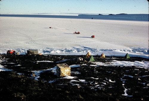 Cape Evans, Ross Island, Antarctica. Cape Barne in background