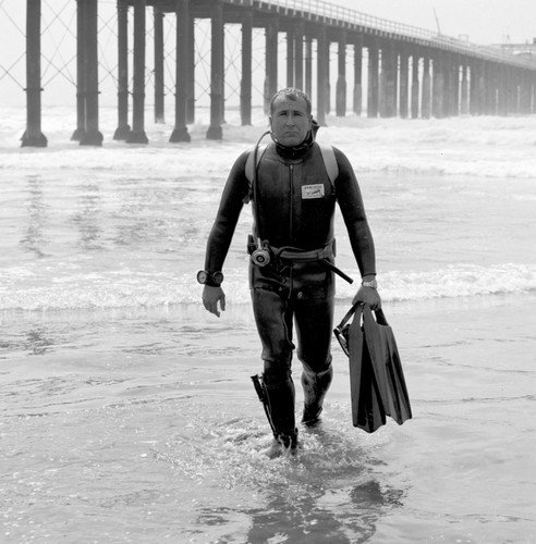 James Ronald Stewart in his scuba gear