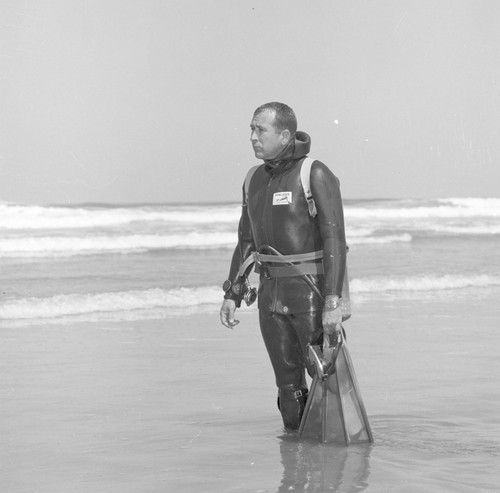 James Ronald Stewart in his scuba gear