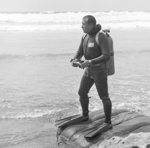 James Ronald Stewart in his scuba gear