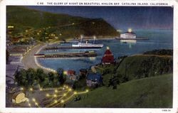 The Glory Of Night On Beautiful Avalon Bay, Catalina Island, California