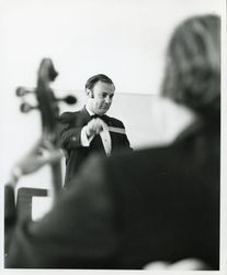 Hansel Rayner conducting, mid 1970s — Calisphere