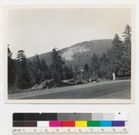 Redwood region. View from Redwood Highway, 1/4 mile south of Piercy, Humboldt County, California. View of hills above Andersonia (Indian Creek) to show the type of opening frequently found in redwood forest. Photo from south of school, and 50 yards south of Highway post #K 403 + 58. 10-2-43. E. F