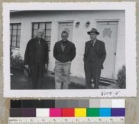Oscar Evans, C.R. Tillotson and Bob Burton at Shamrock Auto Court, Santa Rosa