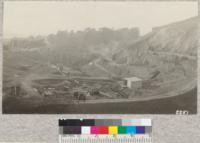 University of California stadium under construction in Strawberry Canyon. March 5, 1923. Metcalf