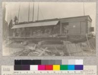 Pacific Lumber Company, Freshwater Creek, Humboldy County, California. Washington Iron Works Electric Combination yarder and loader. Showing loader side. June 1923