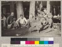 Group of 1923 class at mess tent. Camp Califorest