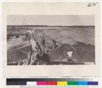 [No caption on photograph. Possibly shows members of the U.S. Army Signal Corps, Spruce Production Division (Spruce Squadron) and their logging operations in the Pacific Northwest during World War I.]