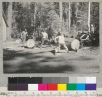 Camp Califorest. Field day sawing contest. 7-8-1939. E.F