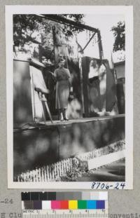 4-H Club style show, Davis Convention. September 1951. Metcalf