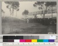 Demonstration of nozzles at Rural Fire Institute, Pomona, 1938