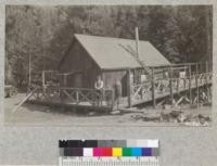 Whitaker's Forest cabin on the closing day, July, 1927. Metcalf