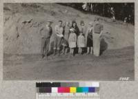 Group which visited John Brown Ranch in March 1931 to inspect plantation of conifers. The Metcalf and Stuart families