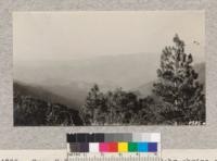 From Vallecito View near El Bahr shrine camp is a marvelous panorama summit. This is 3 miles by trail from the San Diego club camp. Metcalf. July, 1928