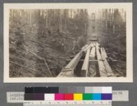 Logging road construction - switch back - of C. A. Smith Lumber Company, Camp 2 near Marshfield, Oregon