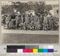 Fire protection demonstration at Red Bluff. 1930. Woodbridge Metcalf