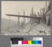 Unloading rig., Madera Sugar Pine, at Sugar Pine, 1921