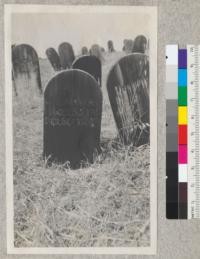 A cemetery near Martinez, California. Most of the grave markers are of redwood which, after 20 years, is still perfectly sound. The slabs were unpainted, allowing the wood to weather away, especially in spring-wood layers, and leaving the painted letters in relief. May 1927, E.F