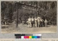 Gateway to Camp Loma on Soquel Creek, the camp site of the Santa Cruz 4-H clubs. July, 1930