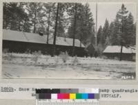 Snow in the Las Posadas Civilian Conservation Corps camp quadrangle. March 1935. Metcalf