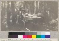 Camp Califorest. Taking the new rowboat to Silver Lake. E.F. July, 1931